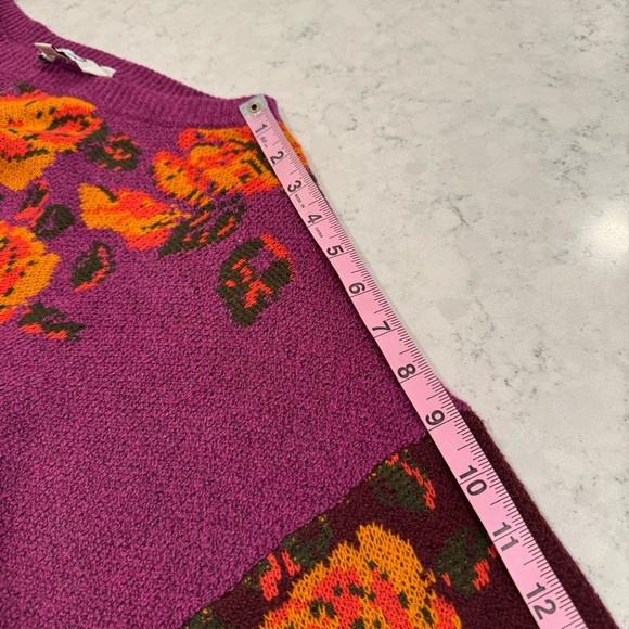 NWT The Pioneer Woman Colorblock Purple Garden Floral Sweater Sweet Rose XXL(20) - Picture 15 of 15